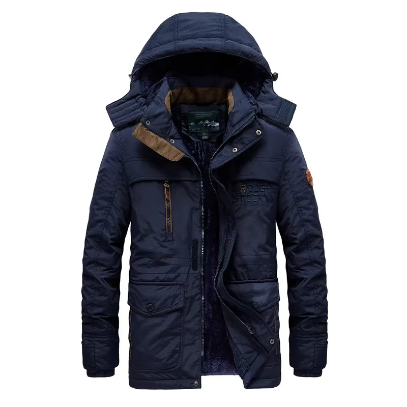 Winter Snow Ski Jacket Men Thick Fleece Jackets Male Streetwear Windbreaker Camping Parkas Coat Detachable Hoodies Man Clothing