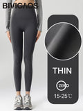 Autumn Winter High Waist Shark Leggings Women'S Seamless Fleece Warm Leggings Slim Thin Casual Sports Fitness Leggings