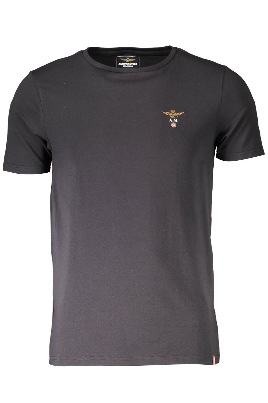 AERONAUTICA MILITARE BLACK MEN'S OUTERWEAR T-SHIRT