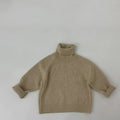 Kids Baby Sweaters Boys Knit Pullover Solid Girls Turtleneck Sweater Knit Wear Outwear