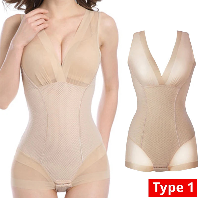 Women Slimming Belt Tummy Shaper Corrective Underwear Waist Trainer Binders Body Shapers Shapewear Bodysuits Jumpsuit
