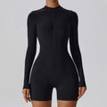 Zipper Long Sleeve Jumpsuits Women'S Workout Tracksuit Sportswear Yoga Set Dance Fitness Bodysuit Sexy Gym Clothes Yoga Suit