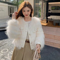 Real Raccoon Dog Fur Coat Women Luxury 2024 Short Fur Jacket Winter Clothes Woman Old Money Style New in Outerwears Шуба Женская