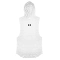 Summer Loose Sleeveless Hooded T-Shirts Cotton Breathable Mens Sport Singlets Gym Bodybuilding Tank Tops Fitness Muscle Hoodie