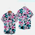Men'S Fashion Summer T-Shirts Hawaiian 3D Print Cozy Casual One Button Shirts Short Sleeve Beach Oversized Shirts