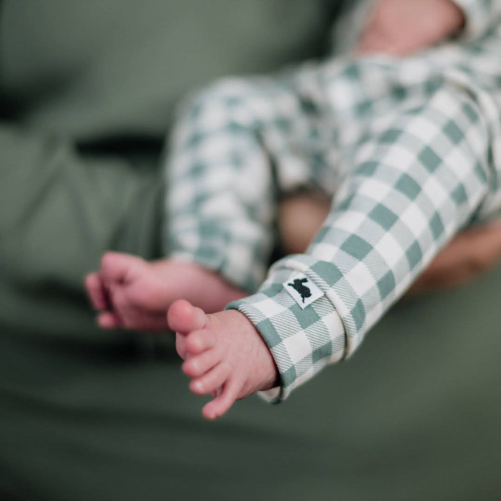 Baby Bamboo Leggings | Bison Plaid