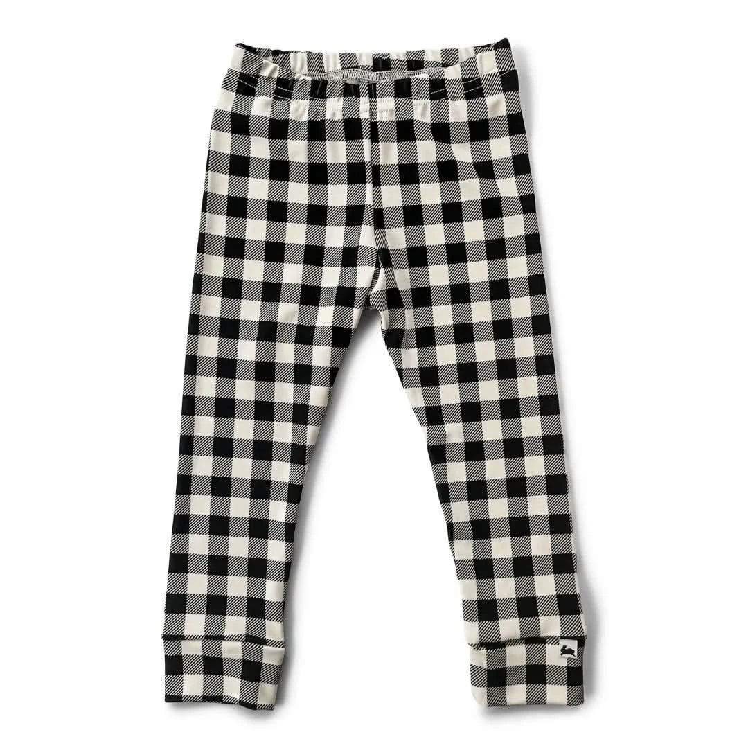 Baby Bamboo Leggings | Bison Plaid