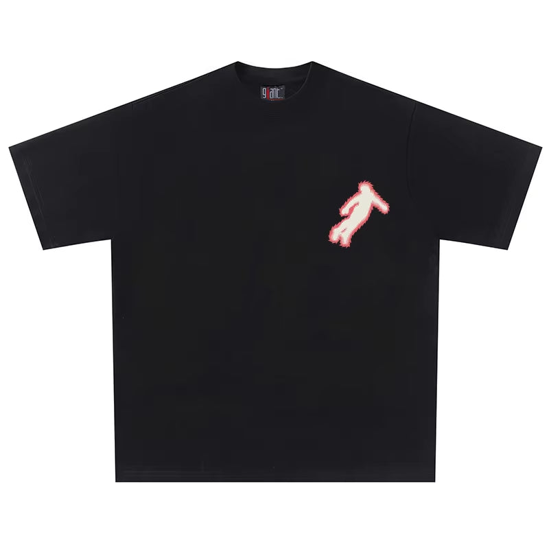 Men'S T-Shirt Cotton Hip Hop Y2K Streetwear Graphic Loose Short Sleeve Black Oversized Tees Pulovers Harajuku Aesthetic Clothing