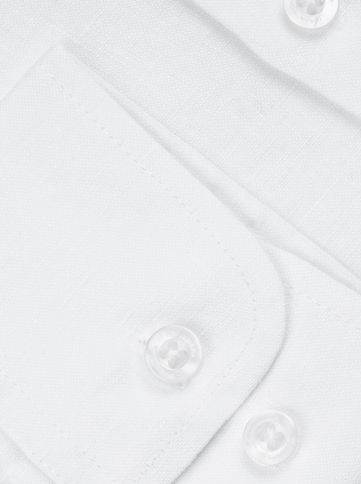 White solid Color Pure linen shirt-1