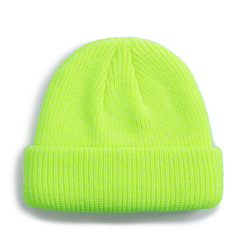 Hot Sale Daily Fisherman Beanie Hat Unisex Sailor Style Autumn Beanie Ribbed Knitted Hats for Men Women Short Melon Winter Hat