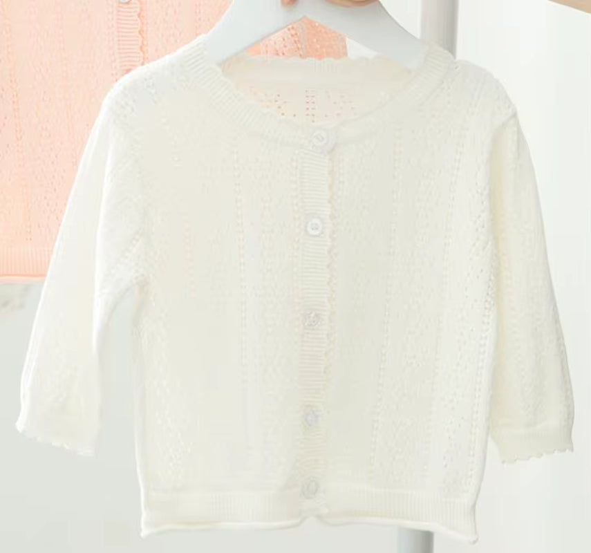 Spring Baby Girls Embroider Cardigan Coat Clothing Autumn Baby Girls Long Sleeve Printing Knit Coat Children Kids Girls Coats