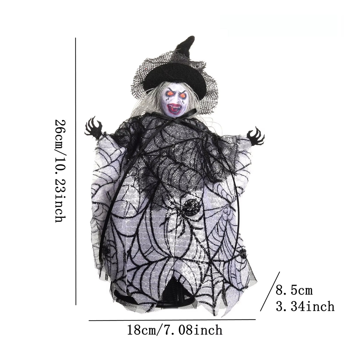 Halloween Broom Witch Decoration Creepy Ghost Day Bar Haunted House Party Desktop Witch Ornament Home Decor Supplies