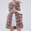 Real Fur Coat for Women, Fox Fur Vest, Natural Fur Coat for Jacket, Long Coats, Royal Fur Coat, Fox Vest, Zipper Jacket