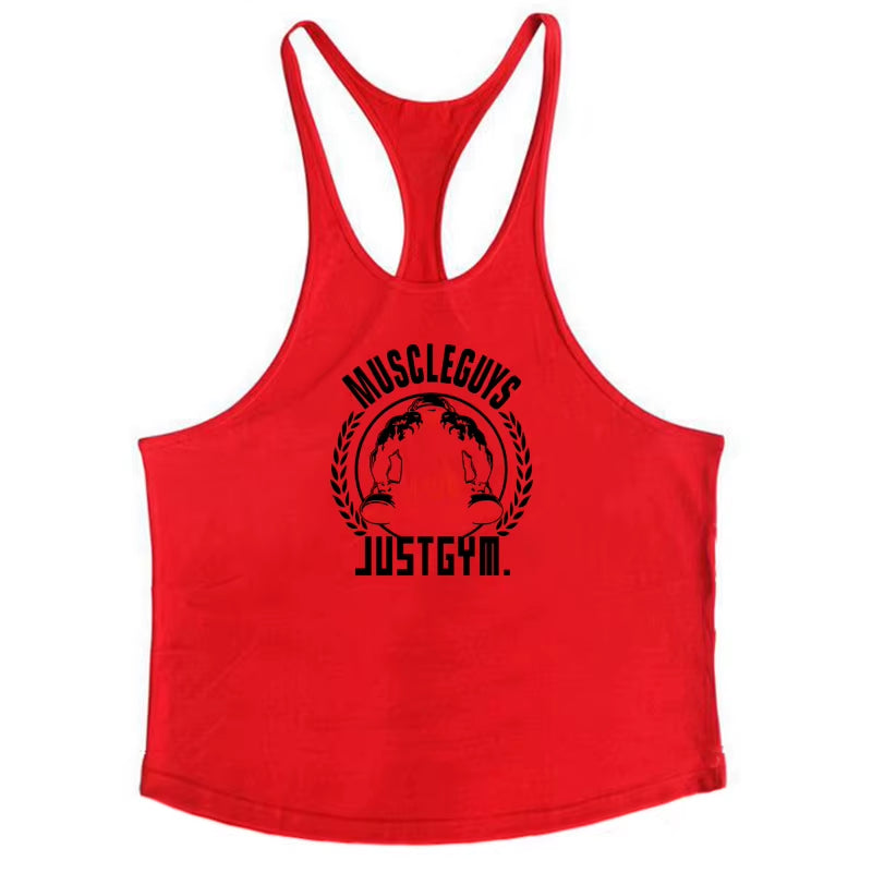 Bodybuilding Tank Tops Men Anime Funny Sleeveless Shirt Fitness Clothing Gym Stringer Vest Muscle Singlets