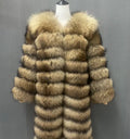 NEW Real Fur Coats Women Natural Real Fur Jackets Vest Winter Outerwear Women Silver Blue Fox Coat High Quality Fur Clothes