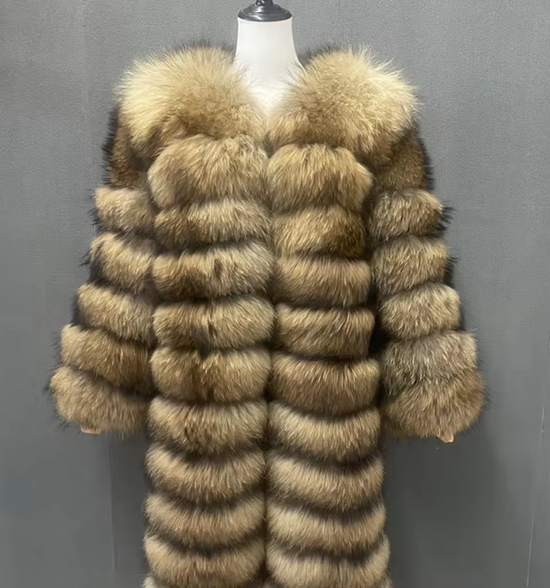 NEW Real Fur Coats Women Natural Real Fur Jackets Vest Winter Outerwear Women Silver Blue Fox Coat High Quality Fur Clothes