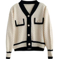 Women'S Korean Fashion New Korean Loose Long-Sleeved Knit Sweater Cardigans Outwear Coat