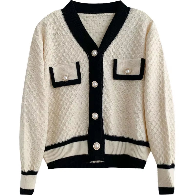 Women'S Korean Fashion New Korean Loose Long-Sleeved Knit Sweater Cardigans Outwear Coat