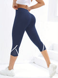 Mesh High Waist Yoga Pants Capri Leggings for Women, Tummy Control Workout Capri Leggings, Women'S Activewear
