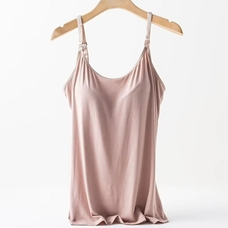 2024 Women Maternity Summer Nursing Tank Tops Vest Female Breastfeeding Pregnancy Sling Vest Maternity Clothing
