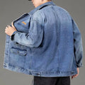 Men Denim Jacket Streetwear Hip Hop Men'S Jean Jackets Male Casual Loose Outerwear Korean Version Loose Overalls Coat