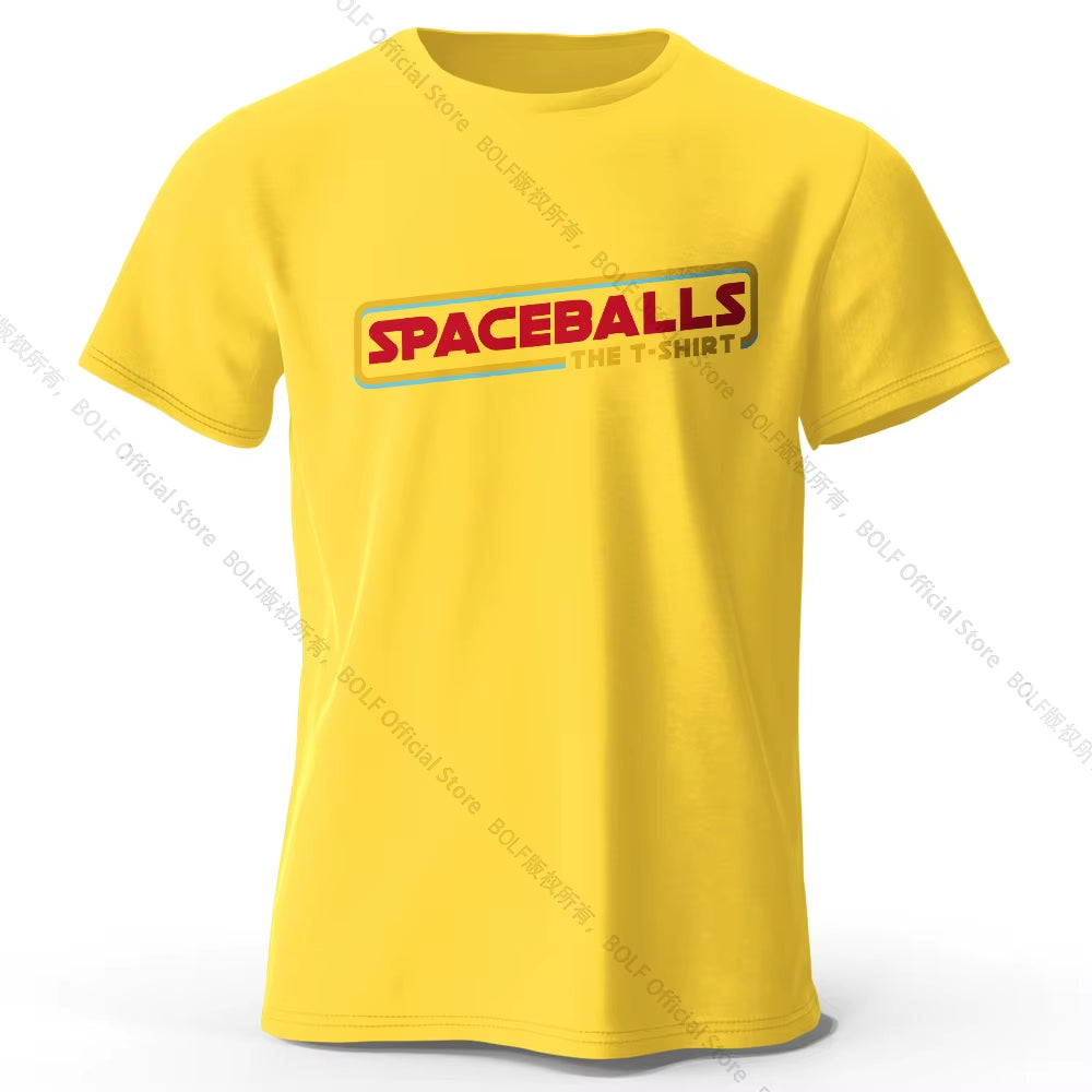 Spaceballs Printed T-Shirt 100% Cotton Oversized Sci-Fi Graphic Tees for Men Women Summer Tops Nerd Streetwear
