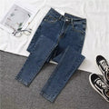 2024 New Jeans Female Denim Pants Black Color Womens Jeans Woman Stretch Bottoms Skinny Pants for Women Trousers 38