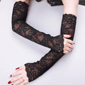 Elastic Arm Sleeve Women Driving Gloves Arm Sleeve Sunscreen Long Fingerless Lace DIY Mittens Covered Sexy Gloves Sun Protection