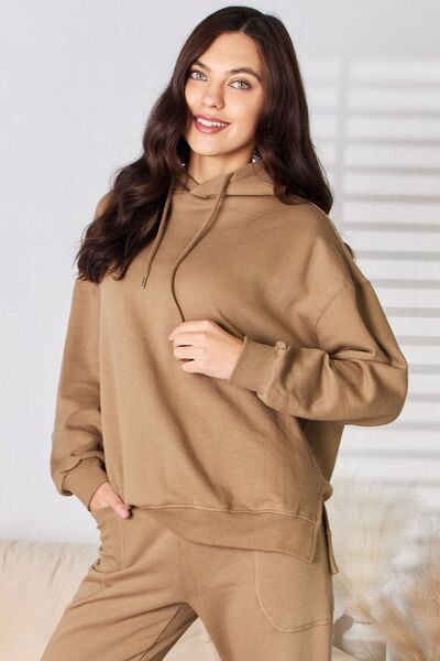 RISEN Drawstring Drop Shoulder Long Sleeve Hoodie-2