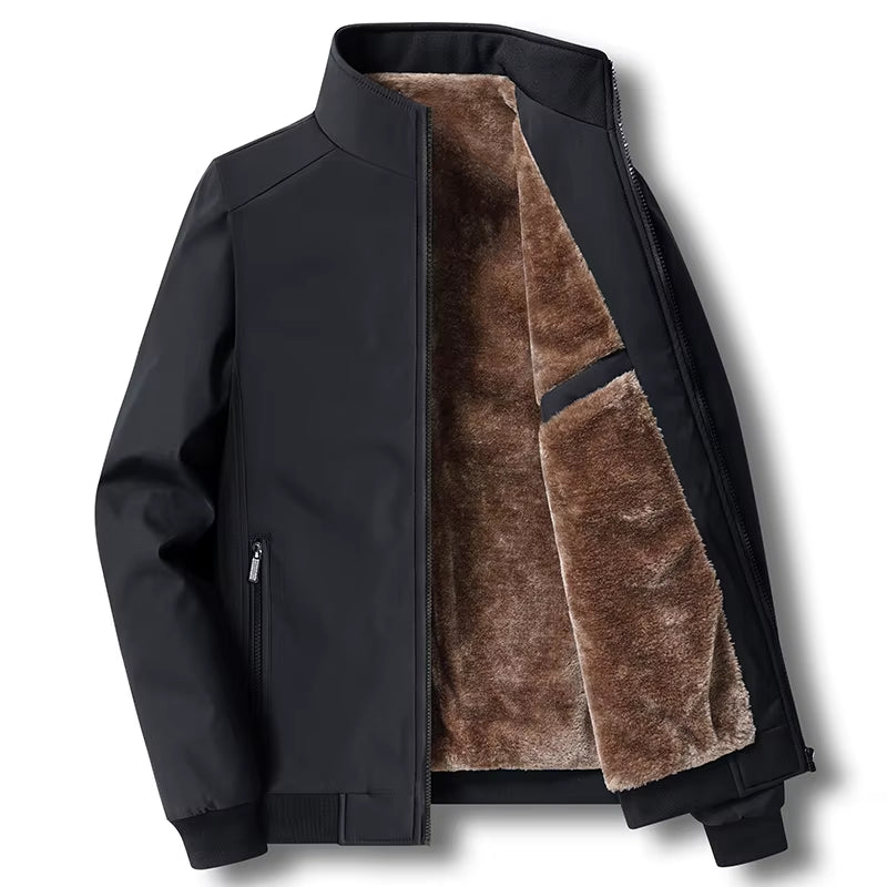 Newest 8XL Men'S Winter Jackets Thick Stand Collar Men Coats Casual Warm Fleece Cotton Mens Jackets Clothing Outwear