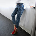 Boyfriend Jeans for Women 2024 Hot Sale Vintage Distressed Regular Spandex Ripped Jeans Denim Washed Pants Woman Jeans C1028