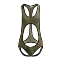 Sexy Jumpsuit Men'S Transparent Underwear Wrestling Singlet Bodysuits Male Exposed Hip Hanging Neck Jumpsuits Man Undershirt