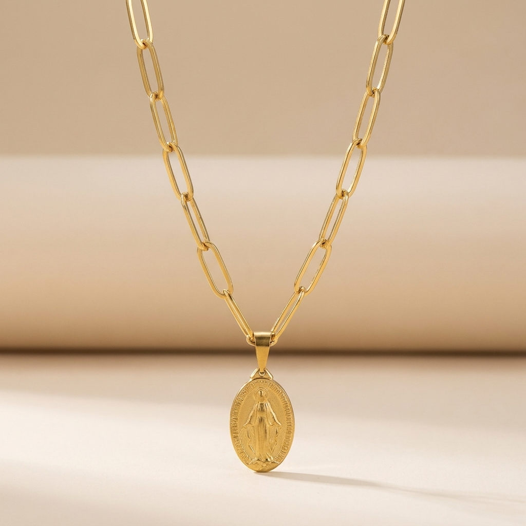 Virgin Mary pendant necklace