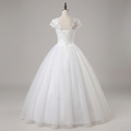 Lace-up wedding ball gown dress