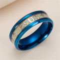 Stainless steel cross band ring