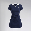 Polo collar mini dress