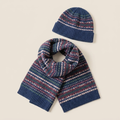 Knit scarf and beanie set