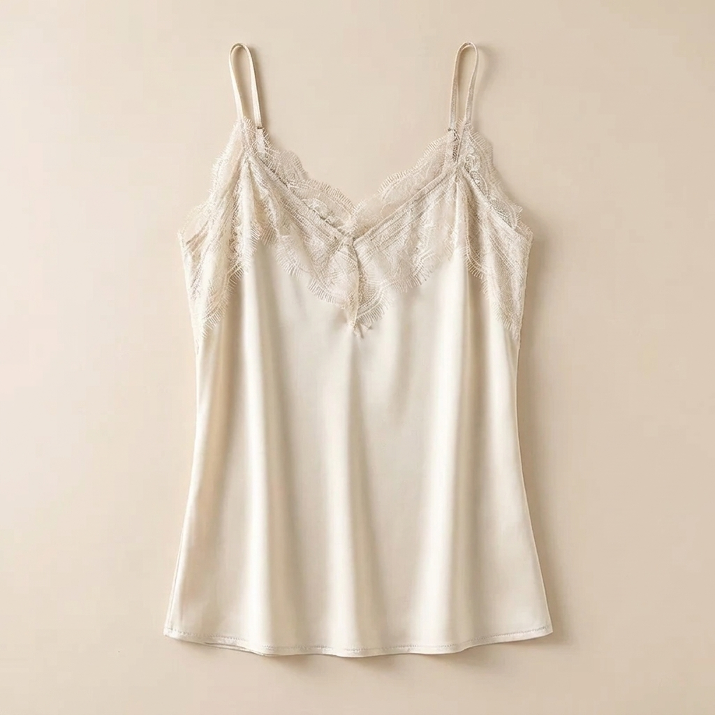 V-neck satin cami