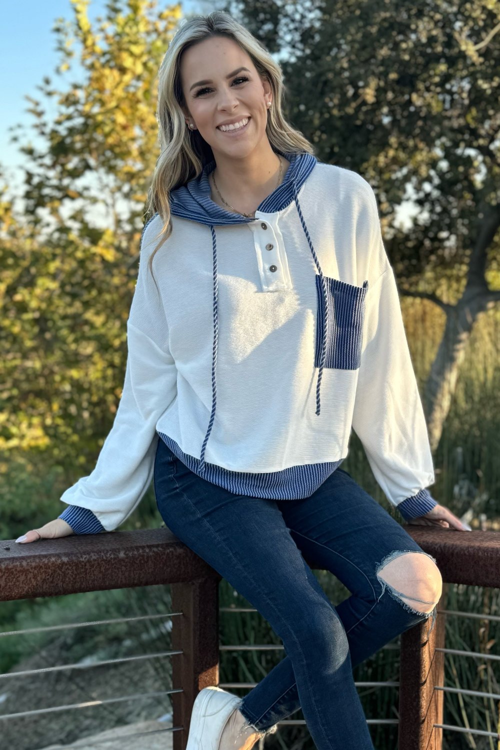 Millie Drawstring Hooded Top-4
