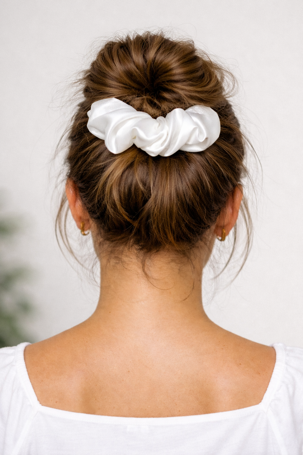 Yes I Do – White Satin Scrunchie | XXL Oversized Scrunchie