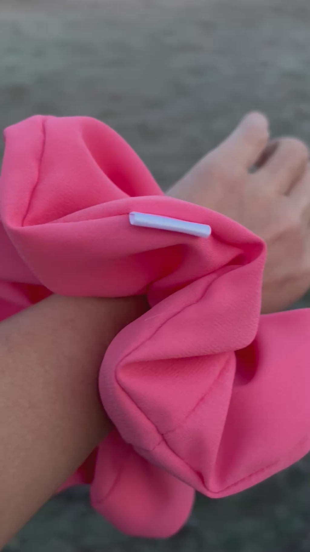 Less of a Problem - Oversized Coral Rayon Scrunchie (XXL)