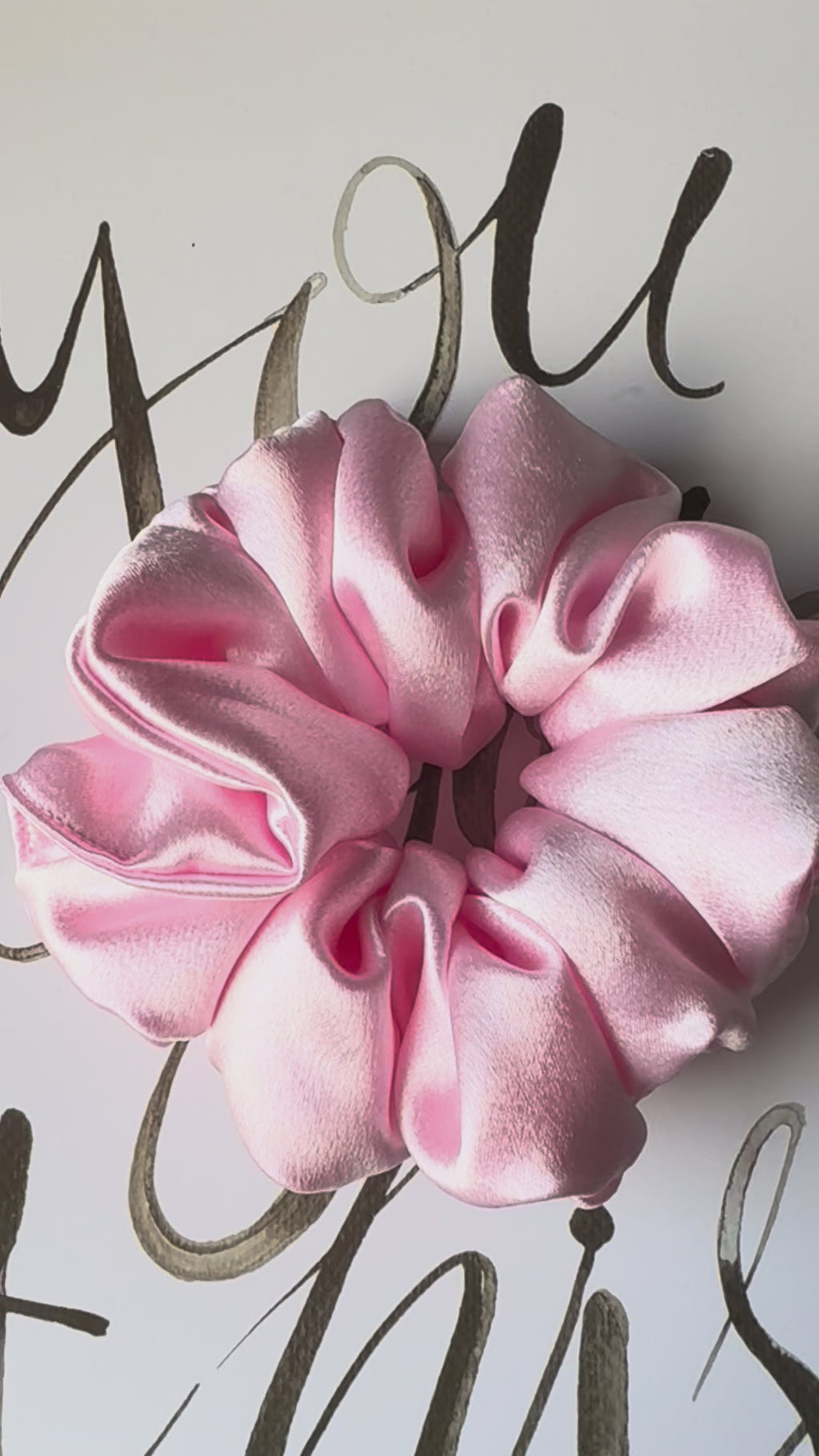 Crybaby - Oversized Pink Satin Scrunchie (XXL)