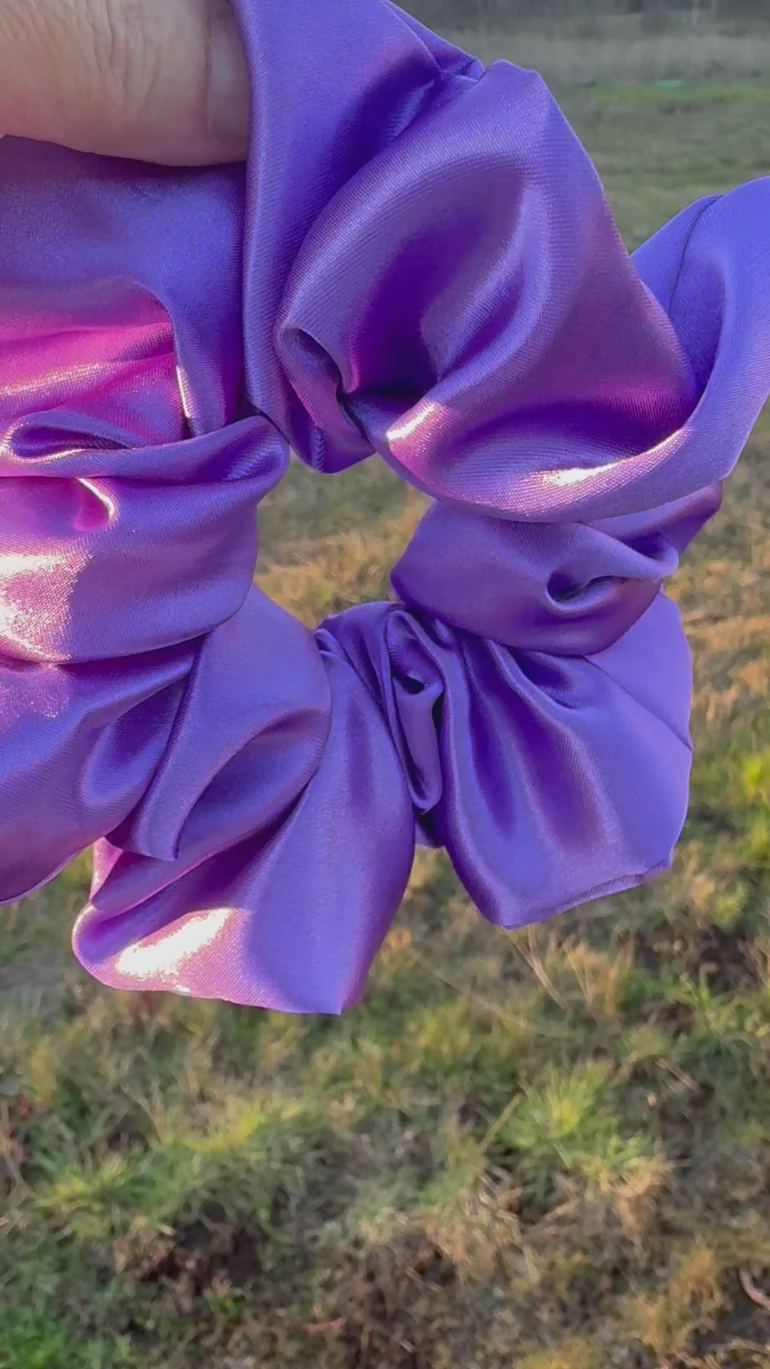 Holding It Together - Oversized Lavender Satin Scrunchie (XXL)